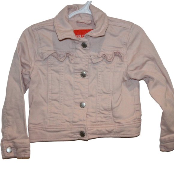 3/$25 🏷 Joe Fresh Pink Jean Jacket Size 3 - Picture 1 of 2